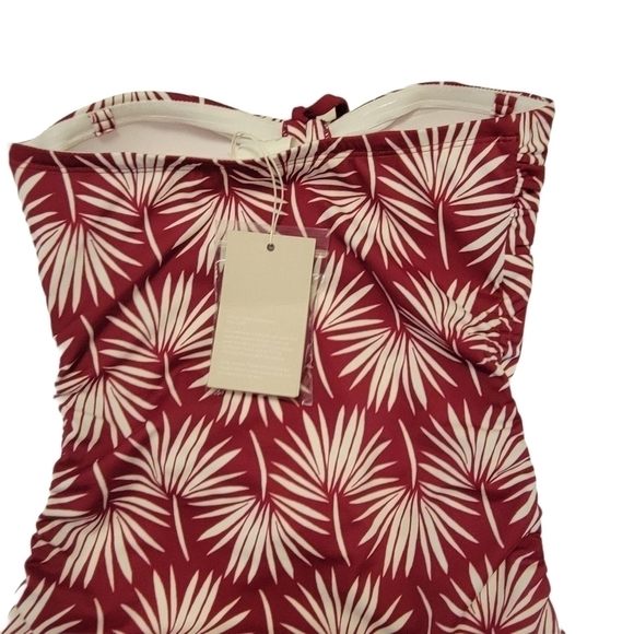 Boden Red Sardinia Palm Leaf Tankini Top NWT - Picture 7 of 9